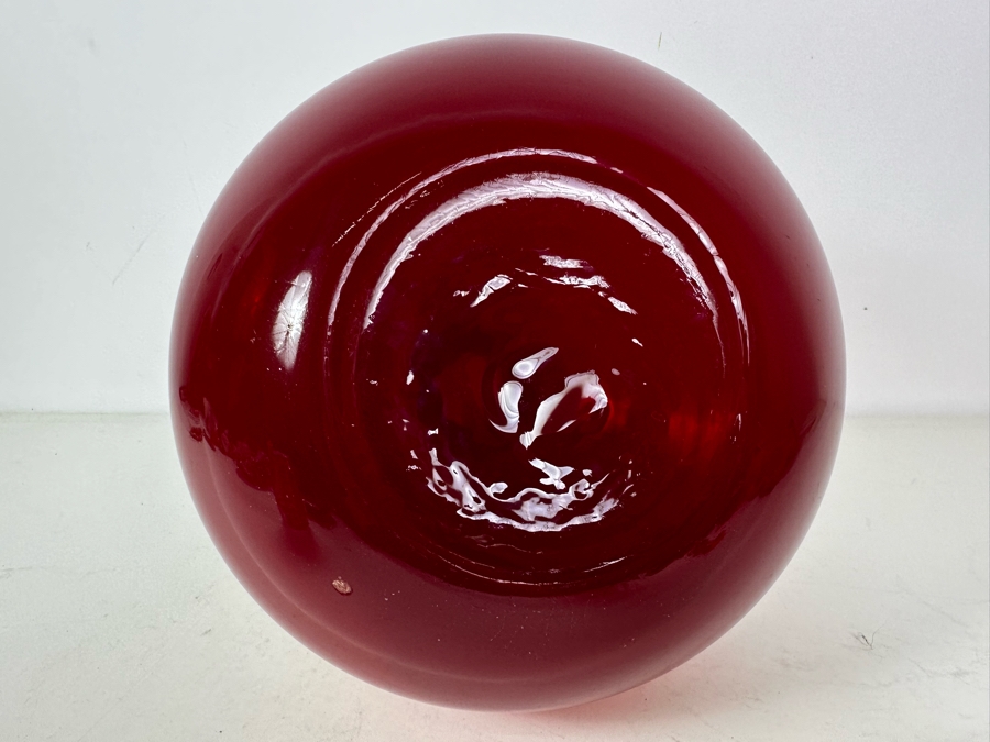 Vintage Red Glass Bottle 12'H [Photo 5]