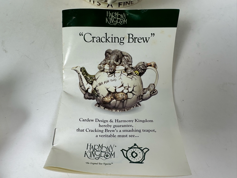 Limited Edition Cardew Design & Harmony Kingdom Teapot Signed & Numbered 813 Of 3,850 7'H [Photo 9]