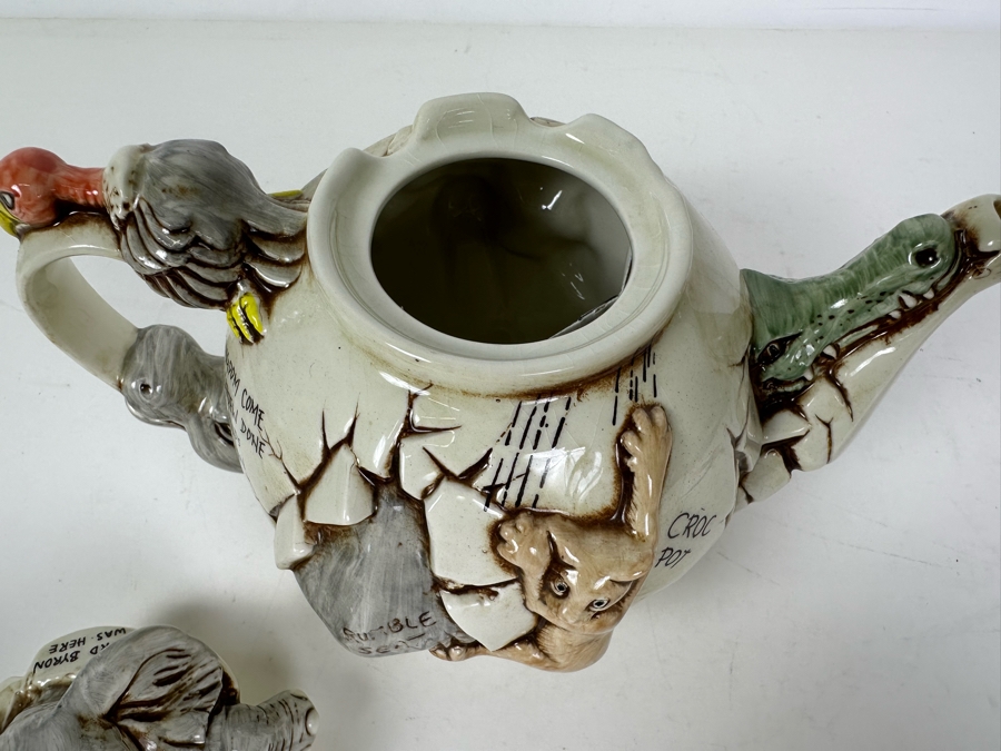 Limited Edition Cardew Design & Harmony Kingdom Teapot Signed & Numbered 813 Of 3,850 7'H [Photo 5]