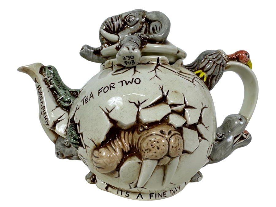 Limited Edition Cardew Design & Harmony Kingdom Teapot Signed & Numbered 813 Of 3,850 7'H