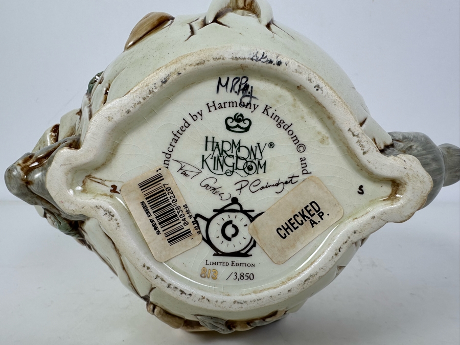 Limited Edition Cardew Design & Harmony Kingdom Teapot Signed & Numbered 813 Of 3,850 7'H [Photo 6]