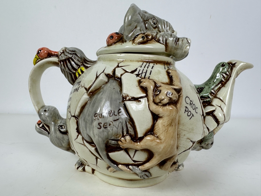 Limited Edition Cardew Design & Harmony Kingdom Teapot Signed & Numbered 813 Of 3,850 7'H [Photo 4]