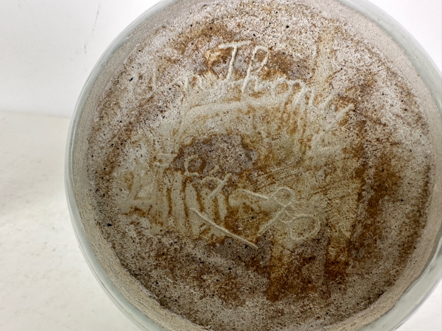 Pair Of Vintage Signed Pottery Vases 8'H [Photo 8]