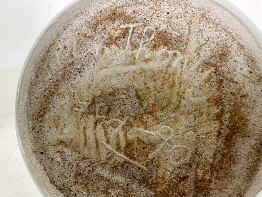 Pair Of Vintage Signed Pottery Vases 8'H [Photo 9]