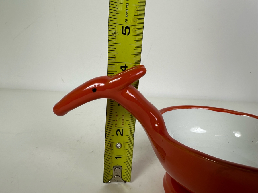 M. C. Hamel For Grazia Deruta Figural Kangaroo Bowl Red 11'W X 4'H [Photo 7]