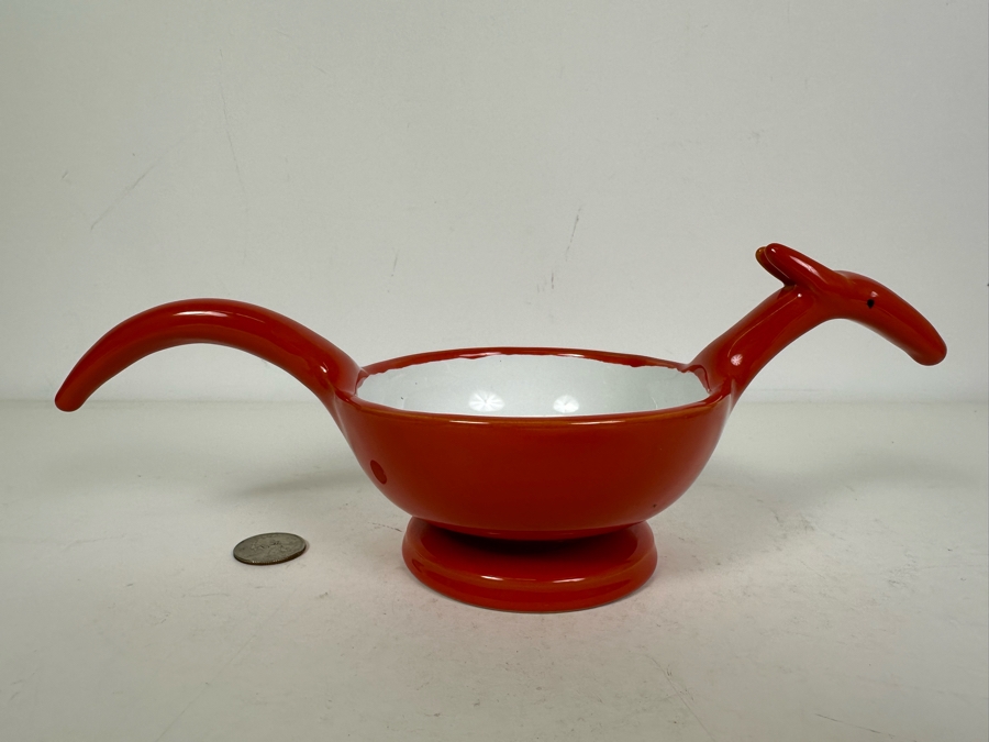 M. C. Hamel For Grazia Deruta Figural Kangaroo Bowl Red 11'W X 4'H [Photo 3]