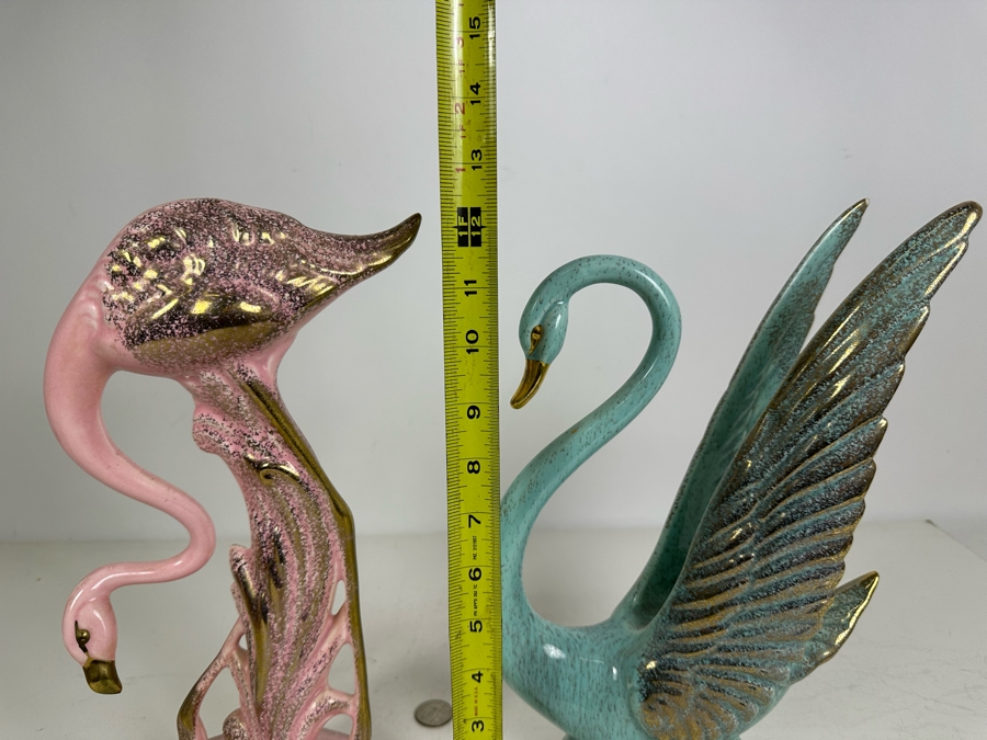 California Pottery Flamingo And Swan 12'H [Photo 10]