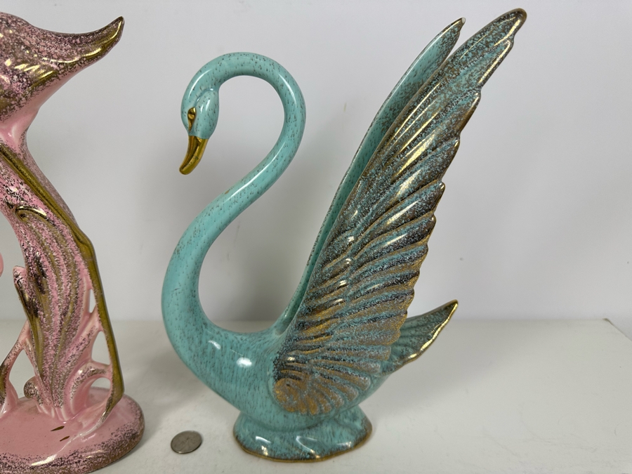 California Pottery Flamingo And Swan 12'H [Photo 3]