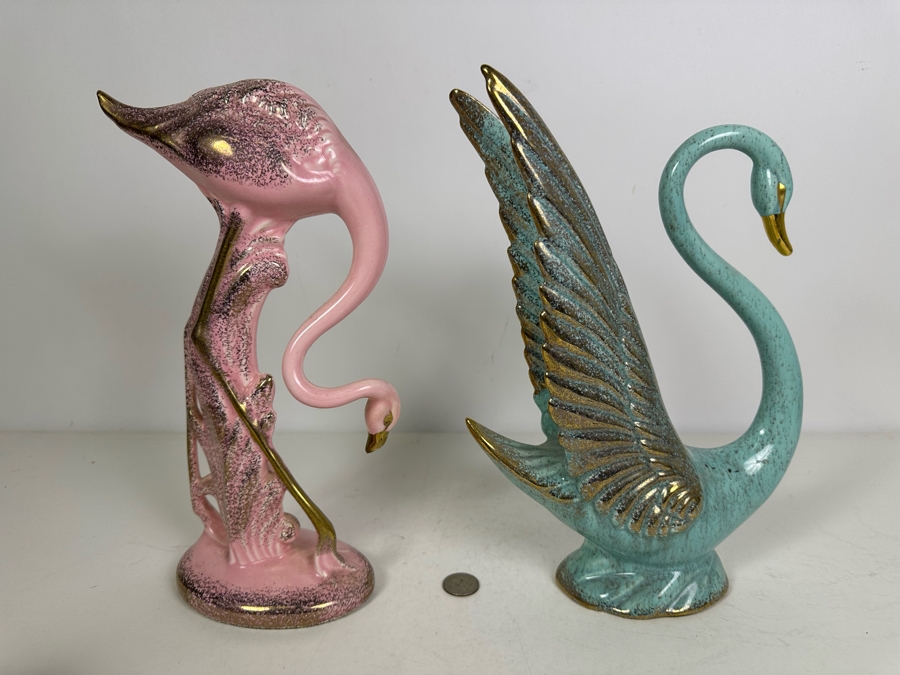 California Pottery Flamingo And Swan 12'H [Photo 6]