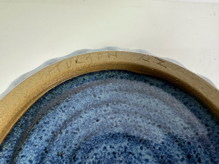 Vintage Signed Greer Art Pottery Bowl 9'W And Signed Cuzick Art Pottery Covered Bowl 10'W [Photo 12]