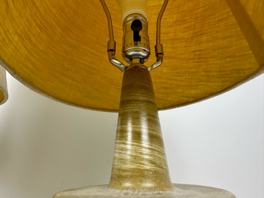 Pair Of Contemporary Glazed Pottery Table Lamps 22'H [Photo 5]