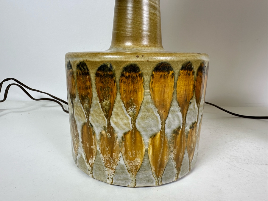 Pair Of Contemporary Glazed Pottery Table Lamps 22'H [Photo 3]