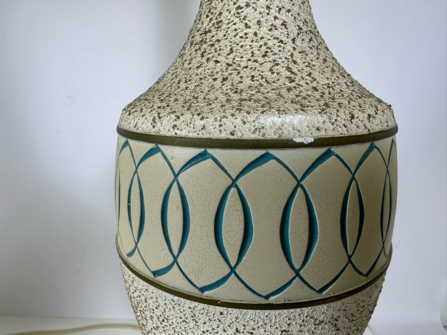Mid-Century Modern Table Lamps Signed F.A.I.P. Frederick Weinberg Fine Art In Plaster 40.5'H [Photo 9]