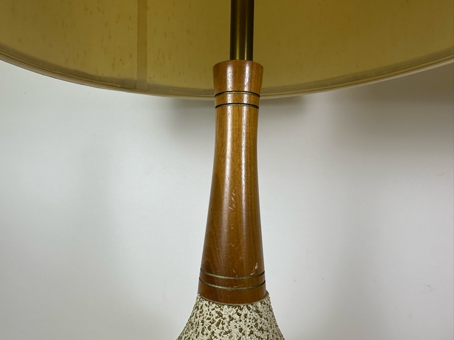 Mid-Century Modern Table Lamps Signed F.A.I.P. Frederick Weinberg Fine Art In Plaster 40.5'H [Photo 4]