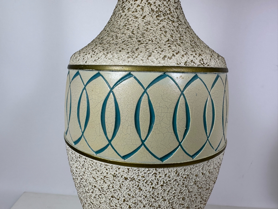 Mid-Century Modern Table Lamps Signed F.A.I.P. Frederick Weinberg Fine Art In Plaster 40.5'H [Photo 3]