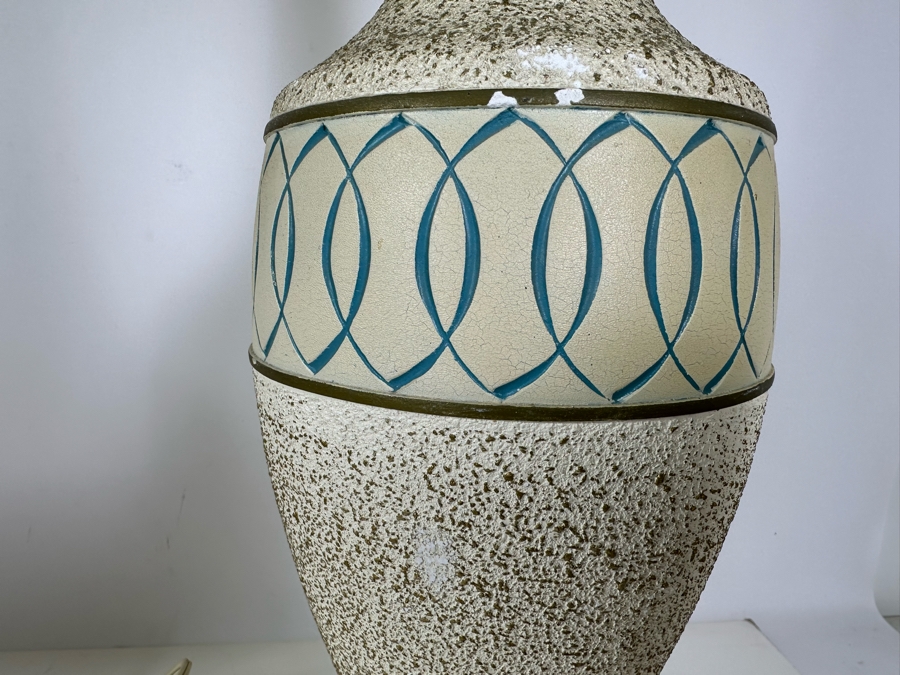 Mid-Century Modern Table Lamps Signed F.A.I.P. Frederick Weinberg Fine Art In Plaster 40.5'H [Photo 10]