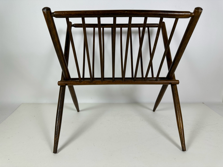 Mid-Century Modern Folding Magazine Rack Masterpiece In Wood Nasco Yugoslavia 19'W X 17'H [Photo 2]
