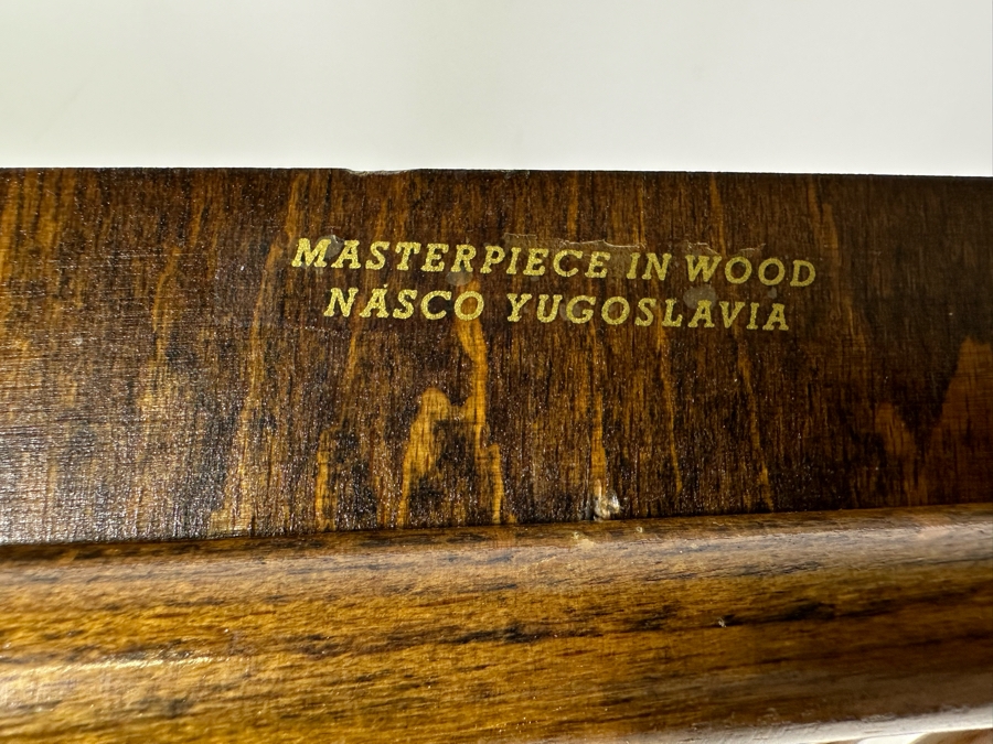 Mid-Century Modern Folding Magazine Rack Masterpiece In Wood Nasco Yugoslavia 19'W X 17'H [Photo 5]