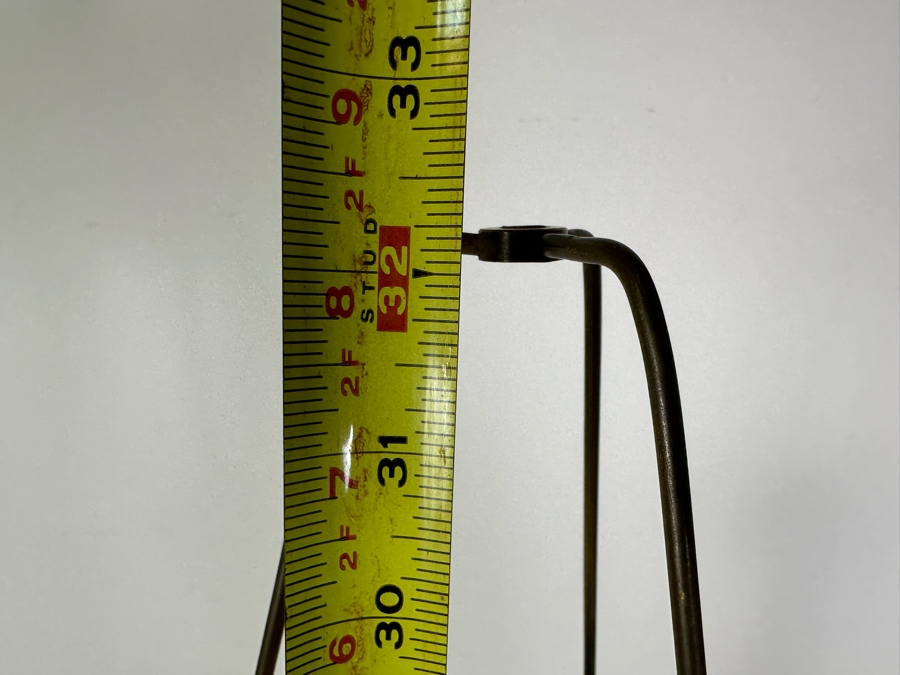 Vintage Mid-Century Asian Chinoiserie Blanc De Chine Porcelain Table Lamp With Wooden Stand (No Shade) 32'H [Photo 7]