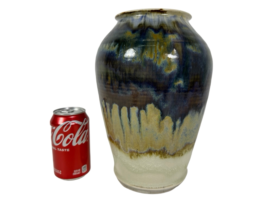 Large Artist Signed Art Pottery Vase 11'H [Photo 2]