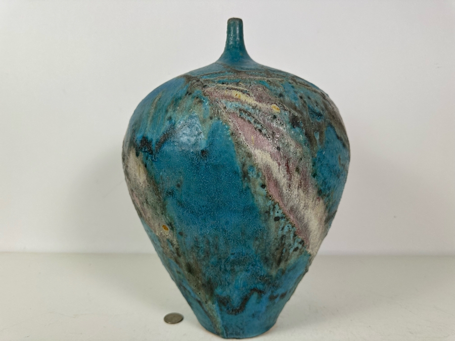 Stunning Alex Long Signed Pottery Vase 1992 15'H [Photo 8]