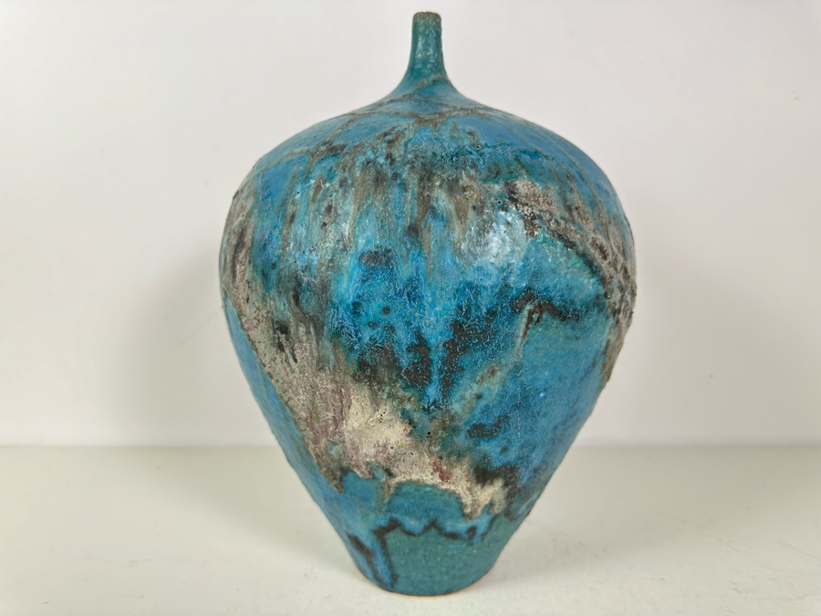 Stunning Alex Long Signed Pottery Vase 1992 15'H [Photo 2]