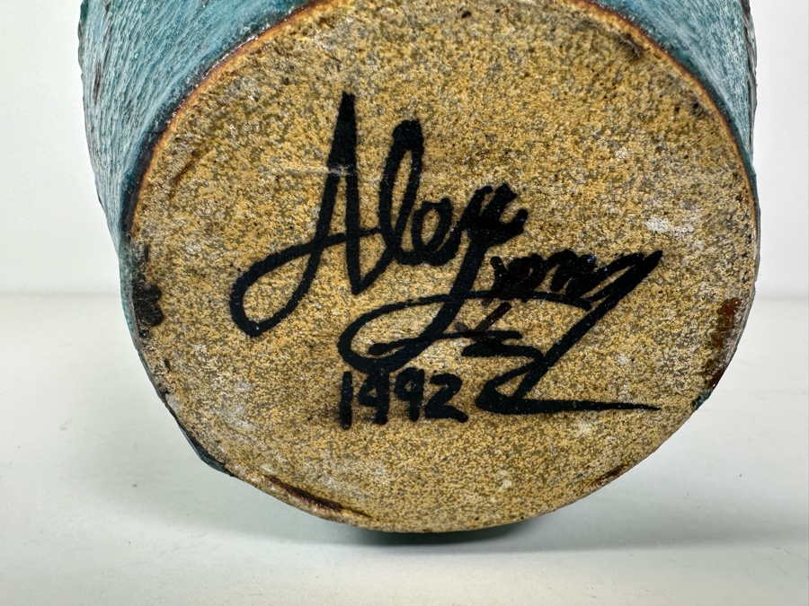 Stunning Alex Long Signed Pottery Vase 1992 15'H [Photo 10]