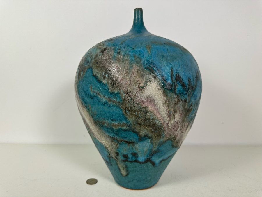 Stunning Alex Long Signed Pottery Vase 1992 15'H [Photo 7]