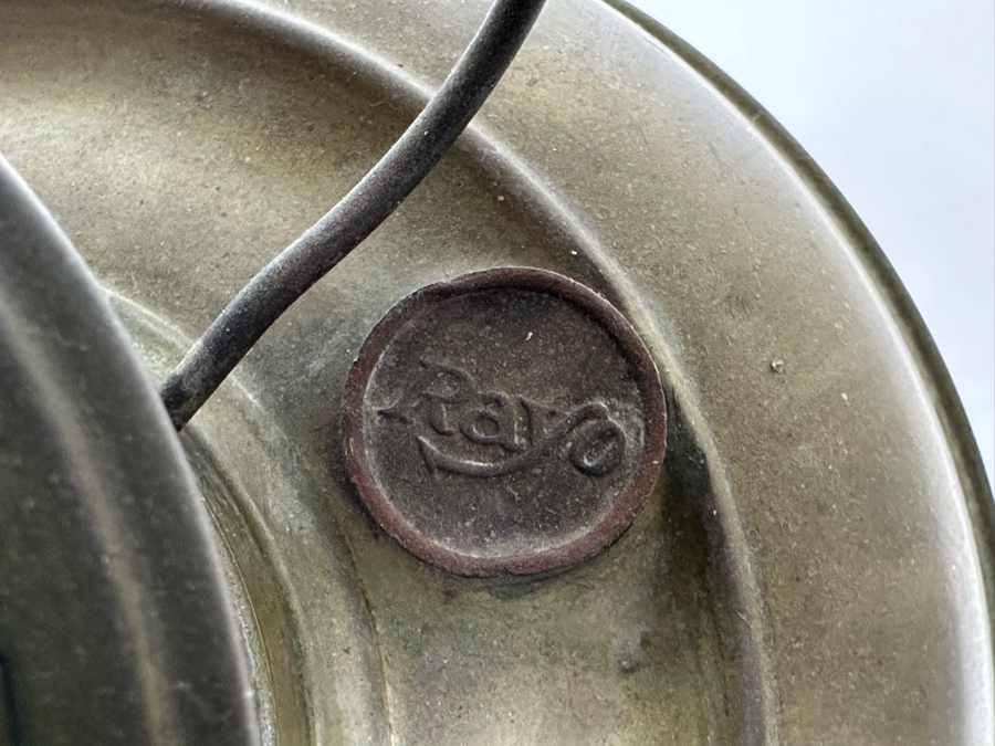 Vintage Rayo Oil Lamp With Red Glass Shade 24'H [Photo 9]