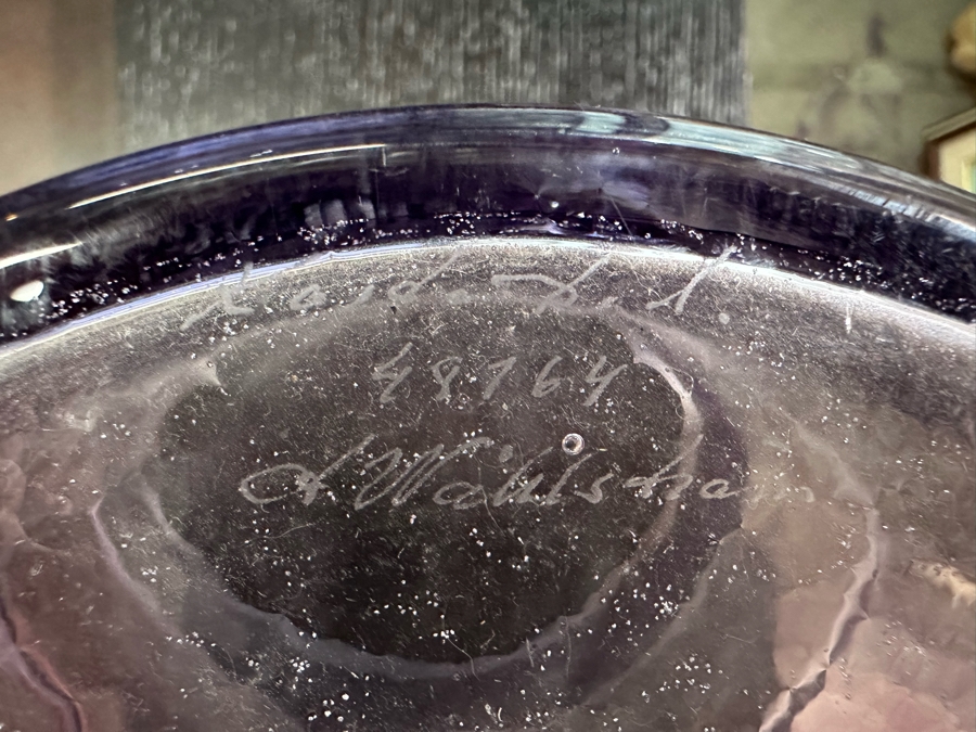 Three Kosta Boda Ann Wahlstrom Signed Swedish Glass Vases In Amethyst Purple Violet 11.5'H - 5.75'H [Photo 3]