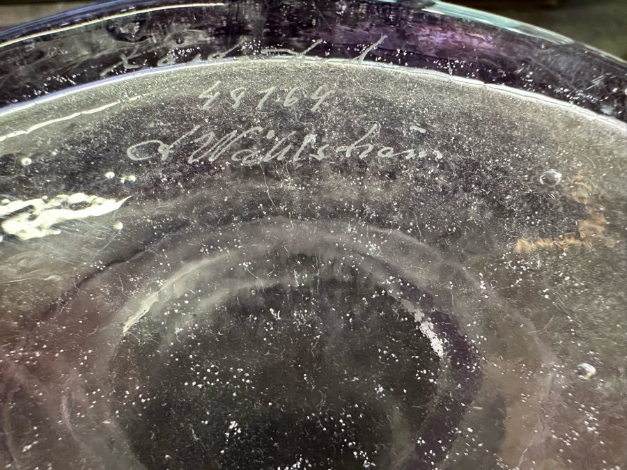 Three Kosta Boda Ann Wahlstrom Signed Swedish Glass Vases In Amethyst Purple Violet 11.5'H - 5.75'H [Photo 2]