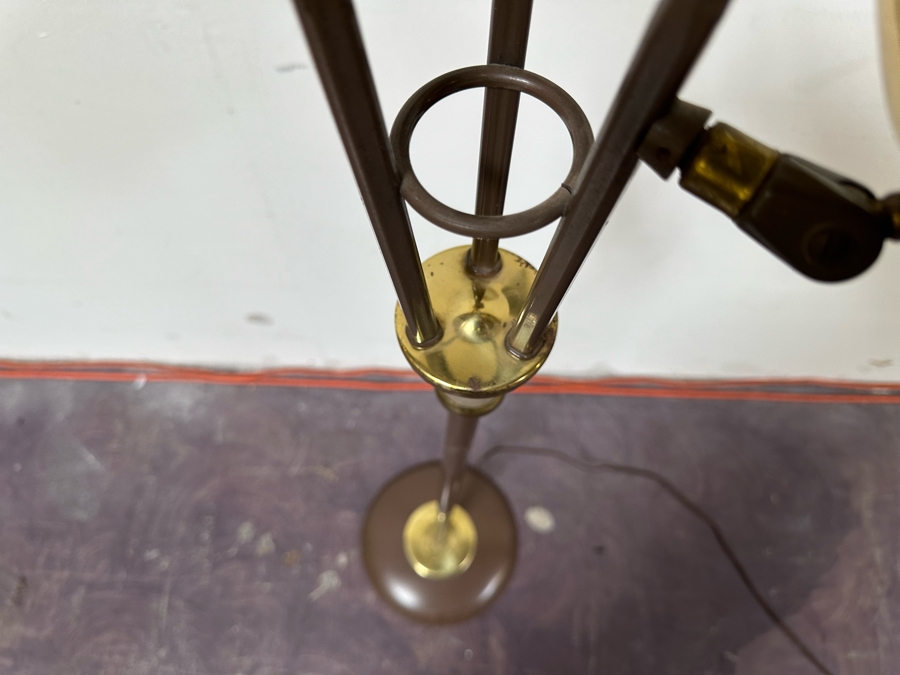 Mid-Century Modern Gerald Thurston For Lightolier Metal Three Light Floor Lamp 60'H [Photo 6]