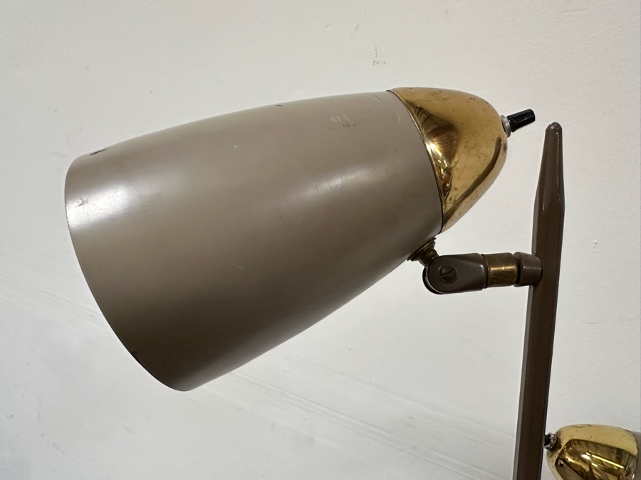 Mid-Century Modern Gerald Thurston For Lightolier Metal Three Light Floor Lamp 60'H [Photo 8]