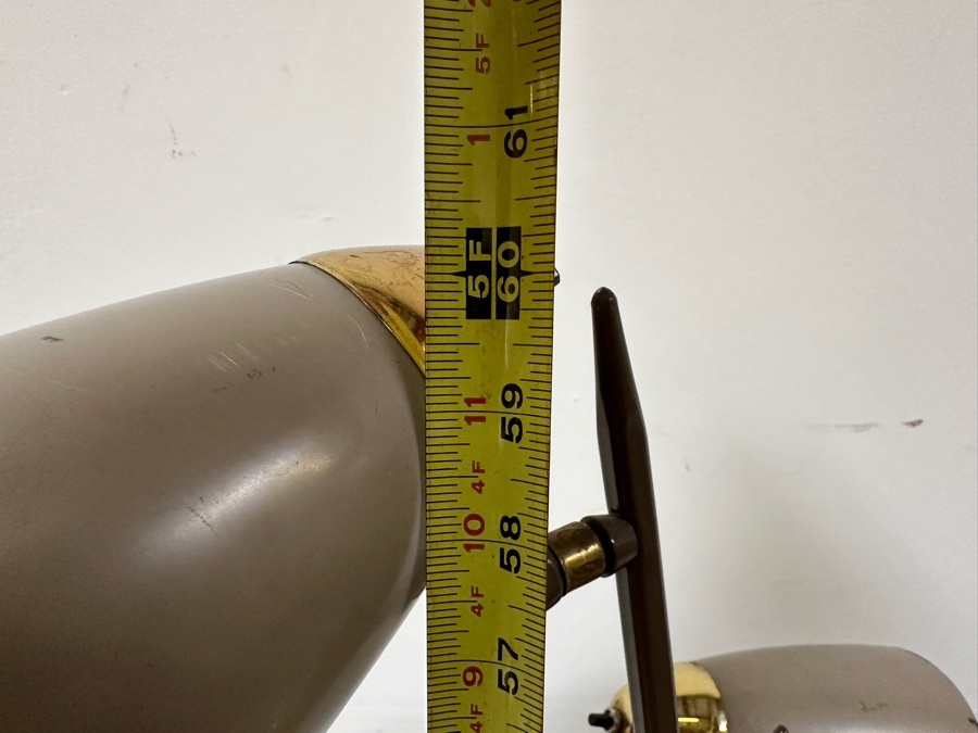 Mid-Century Modern Gerald Thurston For Lightolier Metal Three Light Floor Lamp 60'H [Photo 9]