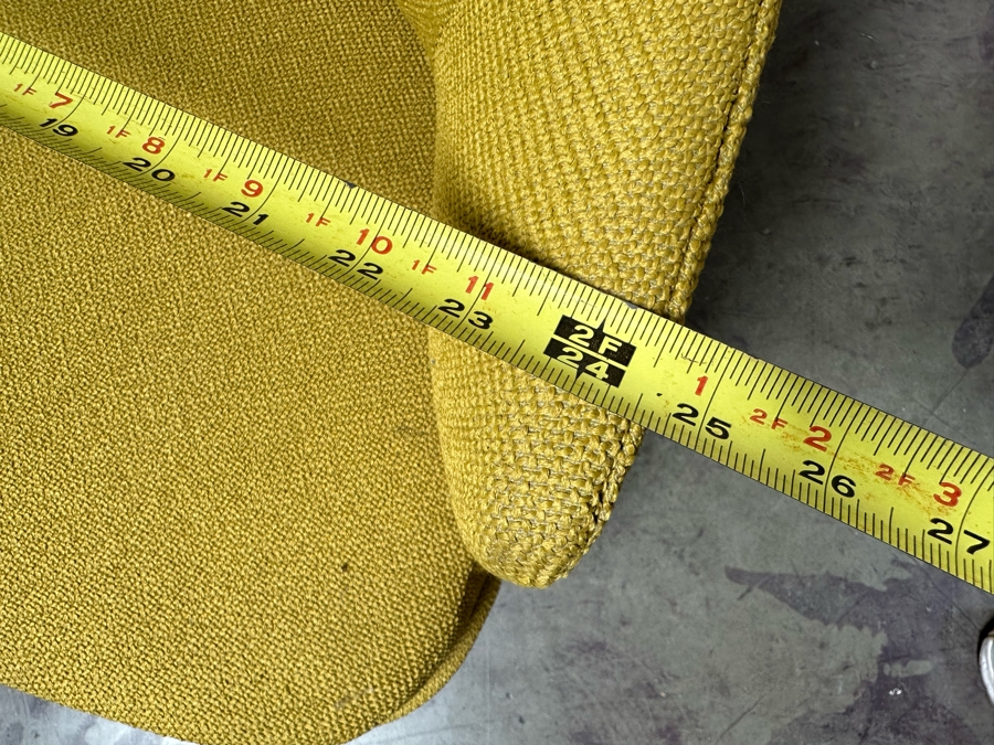 Adrian Pearsall Slim Jim High Back Mid-Century Modern Atomic Age Retro Chair For Craft Associates In Yellow Fabric 25W X 30D X 56H [Photo 9]