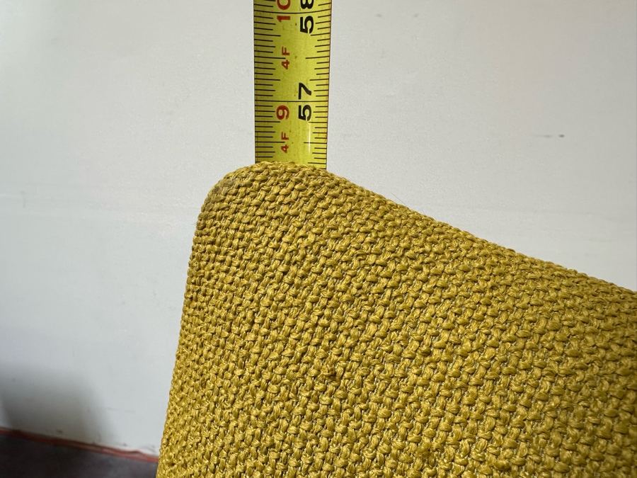 Adrian Pearsall Slim Jim High Back Mid-Century Modern Atomic Age Retro Chair For Craft Associates In Yellow Fabric 25W X 30D X 56H [Photo 10]