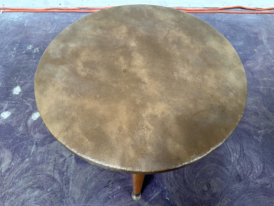 Mid-Century Modern Round Low Profile Table 21.5'R X 10'H [Photo 3]