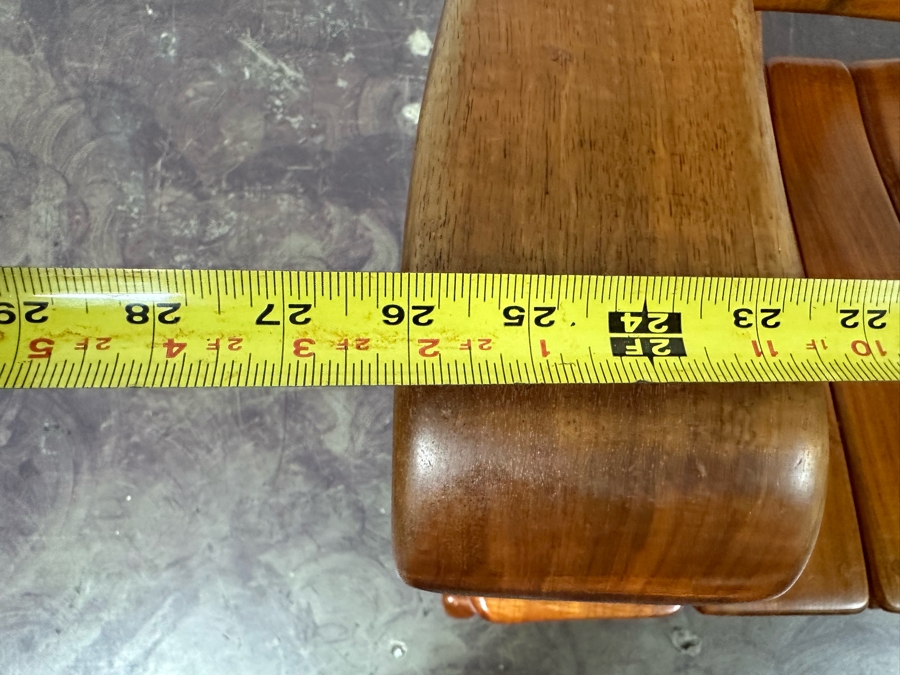 Glenn Severance Handmade Hawaiian Koa Wood Sculpted Rocker Rocking Chair Signed Underneath From Keaau, Hawaii 26'W X 36'D X 45'H Retails $2,800 [Photo 10]