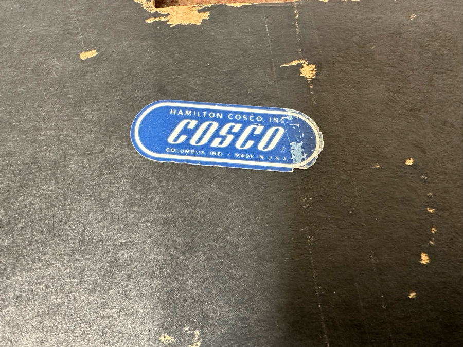 Vintage Mid-Century Modern Metal 3-Tier Bar Cart Trolley With Casters And Removable Serving Trays By Hamilton Cosco 25'W X 17'D X 31'H [Photo 9]