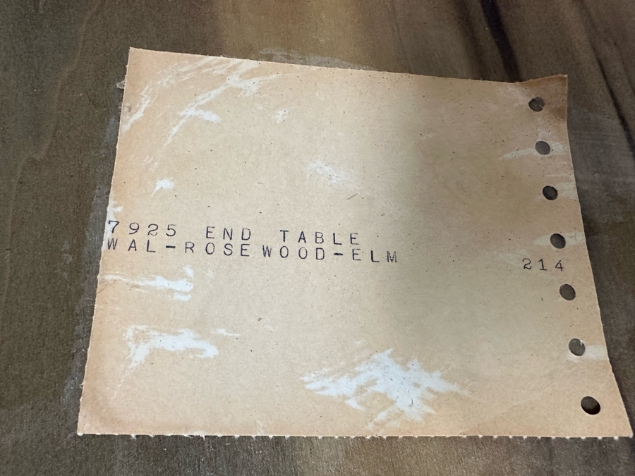 Pair Of Mid-Century Modern Kent Coffey Perspecta End Tables Walnut, Rosewood & Elm Wood 24'W X 30'D X 20'H [Photo 13]