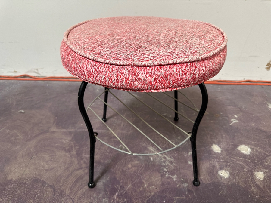 Mid-Century Modern Round Foot Stool 16'W X 17'H [Photo 2]