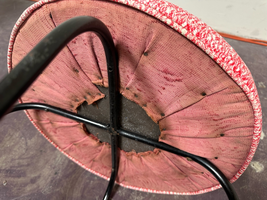 Mid-Century Modern Round Foot Stool 16'W X 17'H [Photo 5]