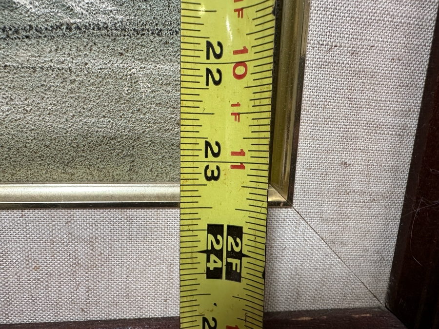 Pair Of Original Mao Chen (1942-2011, China / Hong Kong) Mixed Media Landscape Paintings With Horse Hair 14.5' X 23.5' Framed 21.5' X 30' [Photo 14]