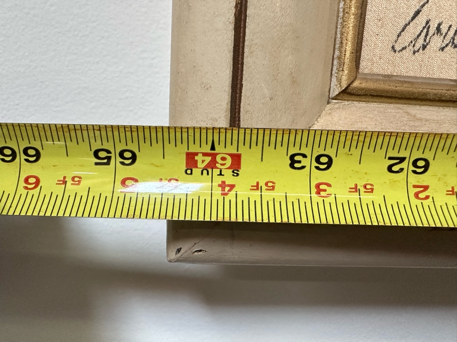 Original Vintage Mid-Century Modern Hand Painting By Carlo Of Hollywood Asian Landscape Painting 59' X 17.5' With Original Frame 64.5'W X 22.5'H	 [Photo 8]