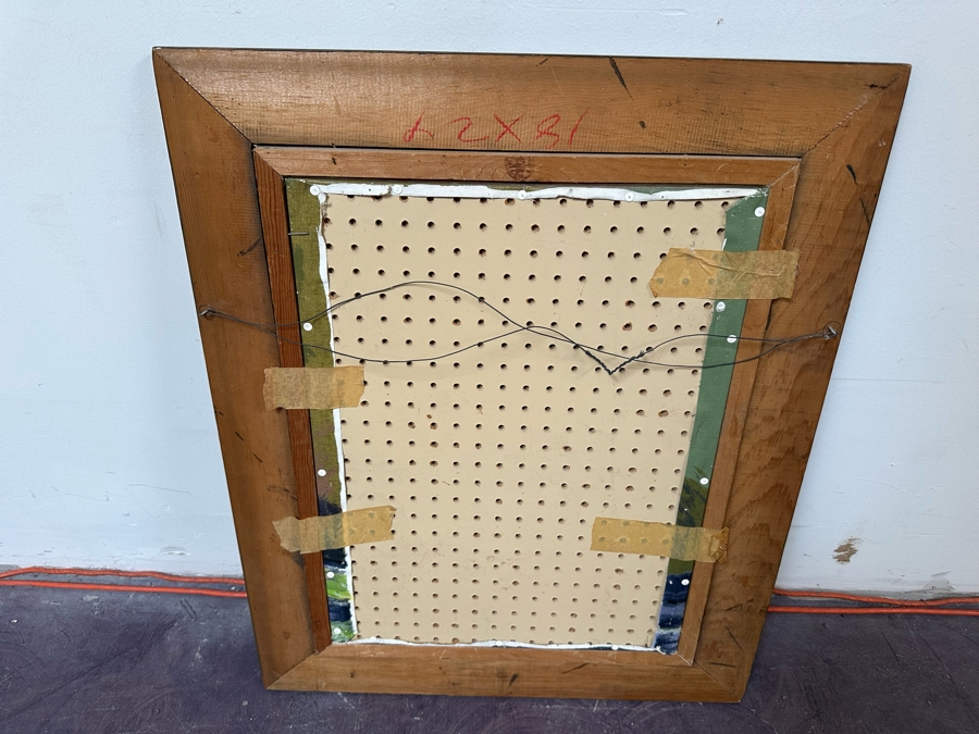 Vintage Original Still Life Painting On Canvas Signed Tell 18' X 24' Framed 27' X 33' [Photo 7]