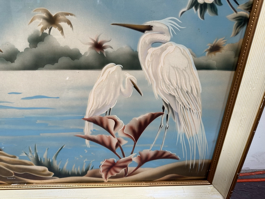 Stunning Vintage Turner Egret Print Framed 32.5'W X 27'H [Photo 3]