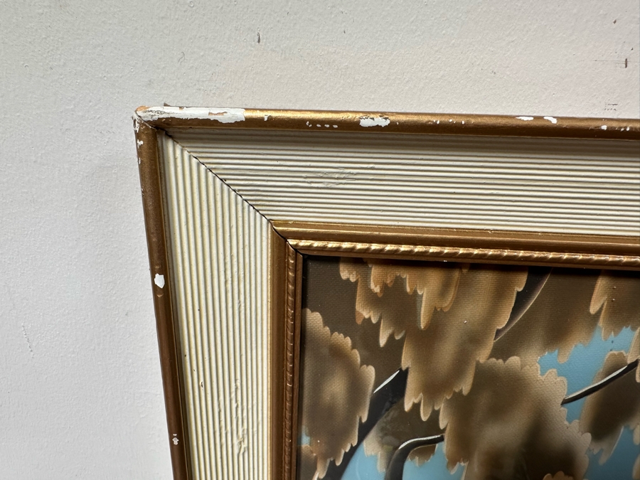 Stunning Vintage Turner Egret Print Framed 32.5'W X 27'H [Photo 6]