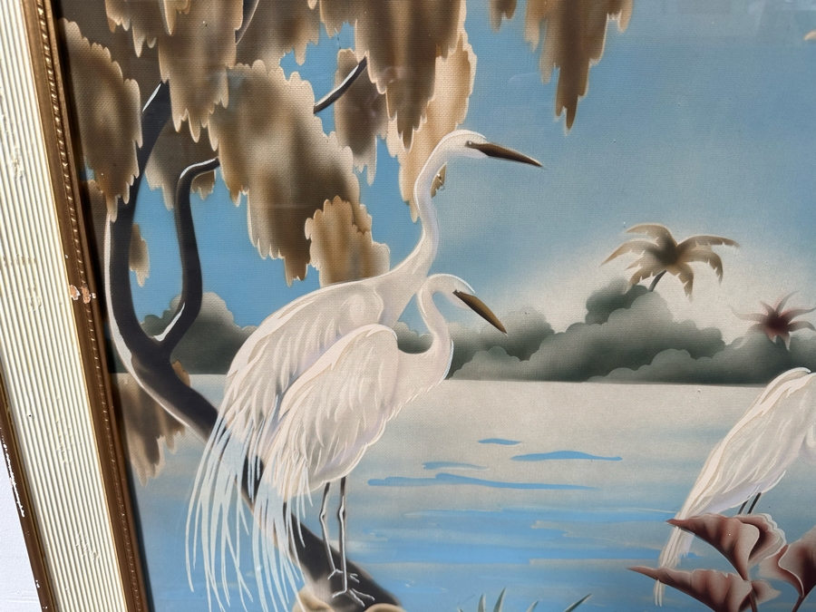 Stunning Vintage Turner Egret Print Framed 32.5'W X 27'H [Photo 2]