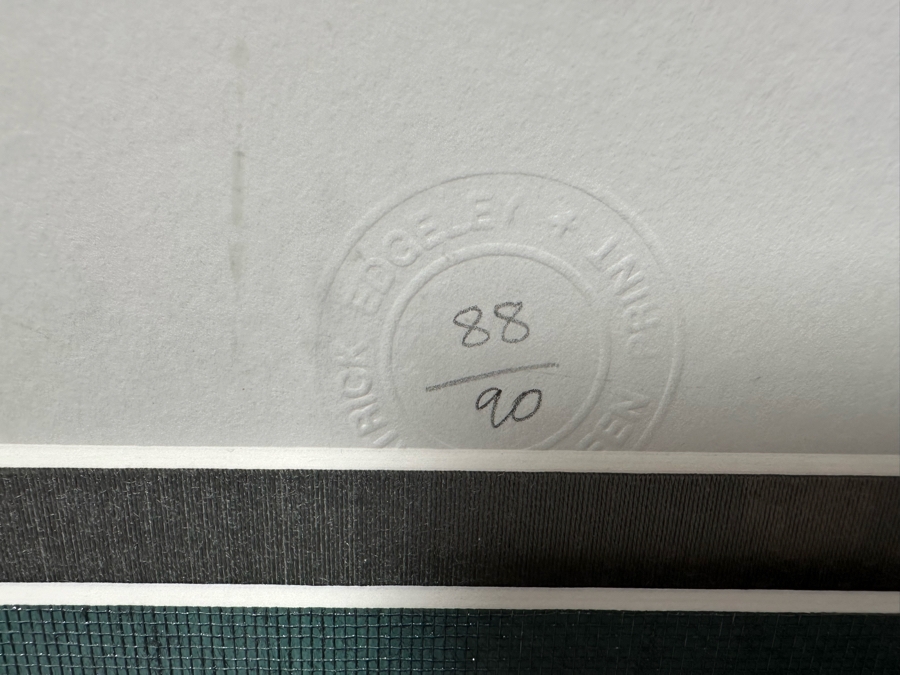 Hand Signed & Numbered Patrick Edgeley Mid-Century Style Still Life Screen Print Numbered 88 Of 90 19'W X 26'H Framed 30'W X 37'H [Photo 7]