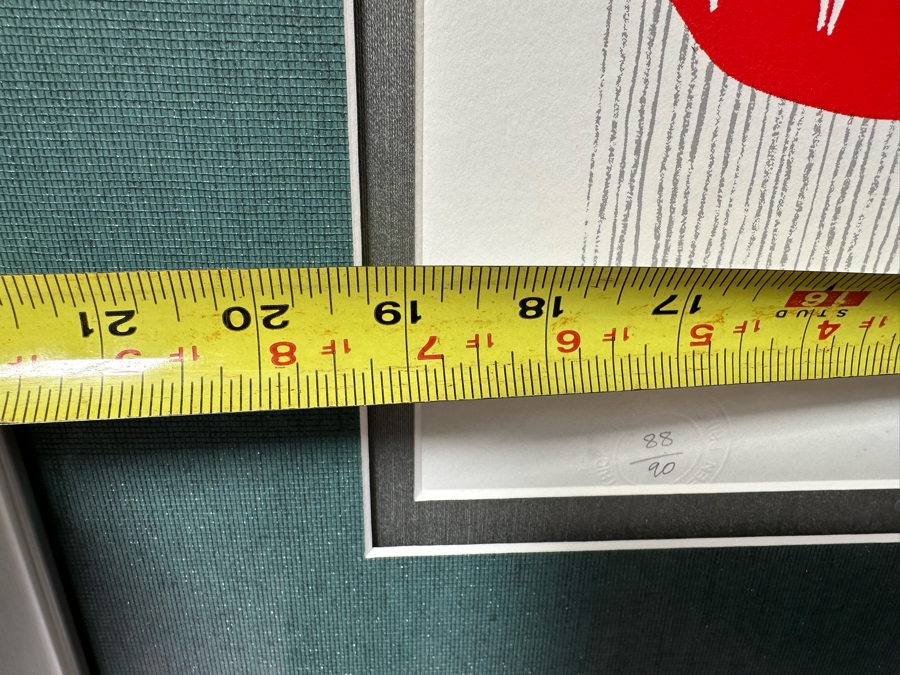 Hand Signed & Numbered Patrick Edgeley Mid-Century Style Still Life Screen Print Numbered 88 Of 90 19'W X 26'H Framed 30'W X 37'H [Photo 9]